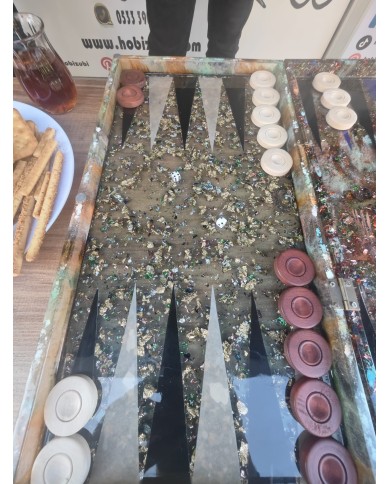 Tavla Silikon Kalıbı - Reçine epoksi Kalıp - 47x24 cm