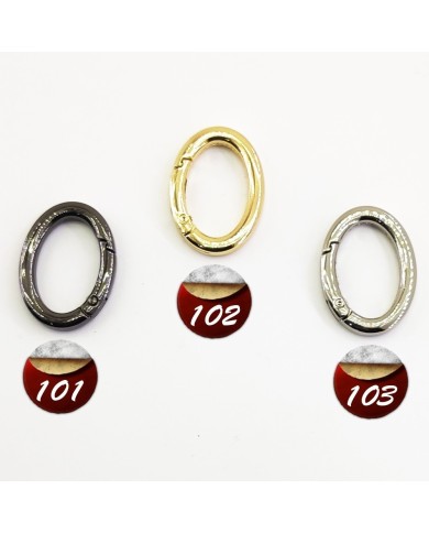 Metal Çanta Kanca Halka Oval Gold 1 Çift