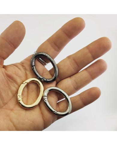 Metal Çanta Kanca Halka Oval Gold 1 Çift