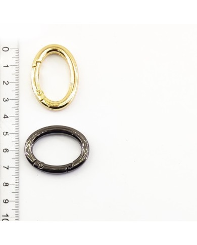 Metal Çanta Kanca Halka Oval Gümüş 1 Çift