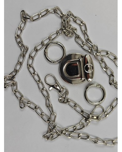 Model R15 Gümüş Çanta Askı Ve Kapama Seti