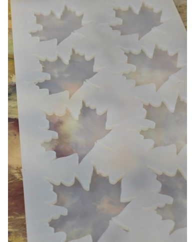 10'lu Epoksi Reçine Silikon Kalıp Çınar Yaprağı Modeli