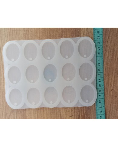 Oval Çoklu Reçine Epoksi Anahtarlık Ve Takı Kalıbı