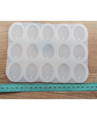 Oval Çoklu Reçine Epoksi Anahtarlık Ve Takı Kalıbı