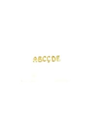 \\"B\\" Mini Harfler Lak Kaplama Gold - 3 Adet