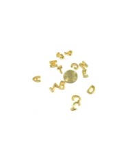 \\"B\\" Mini Harfler Lak Kaplama Gold - 3 Adet