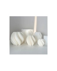 3D Geometrik Dalga Mum Silikon Kalıp -Kod:943