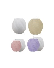 3D Geometrik Dalga Mum Silikon Kalıp -Kod:943