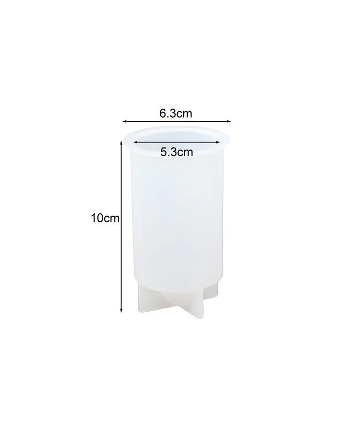 Mum, Sabun ve Reçine Epoksi - Silindir Kristal Kalıp - Kod: 1109