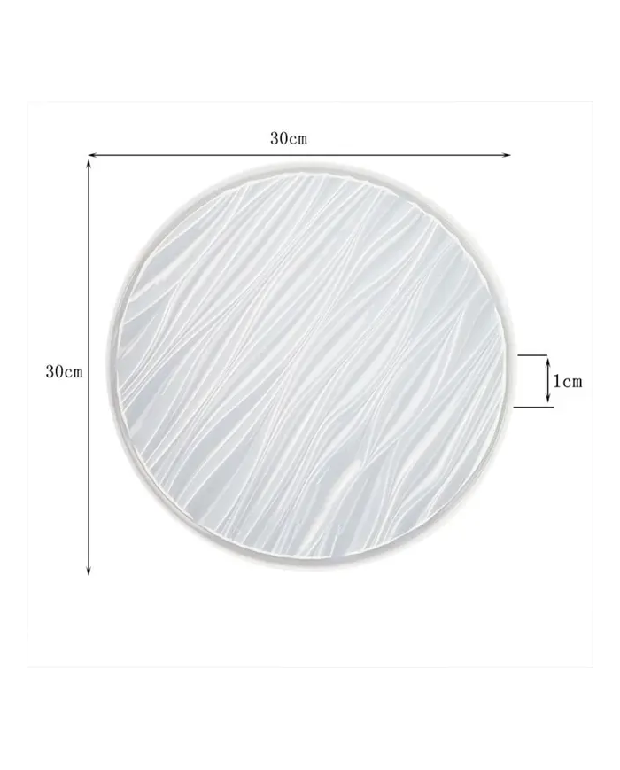 Büyük Daire Tepsi Reçine Epoksi Kalıp - 300mm - Kod:1111