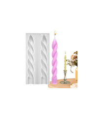 3D Spiral Geometri Mum Kalıbı - Hobi Silikon Kalıbı -Kod:1115