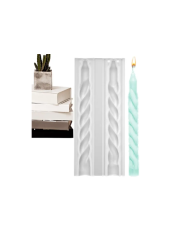 3D Spiral Geometri Mum Kalıbı - Hobi Silikon Kalıbı -Kod:1115