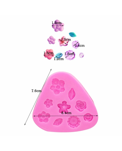 Çiçek Silikon Kalıp - Hobi Silikon Kalıbı -Kod:1128