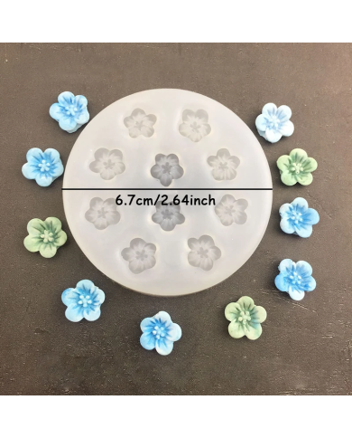 3D Mini Papatya Silikon Kalıp - Hobi Silikon Kalıbı -Kod:1130