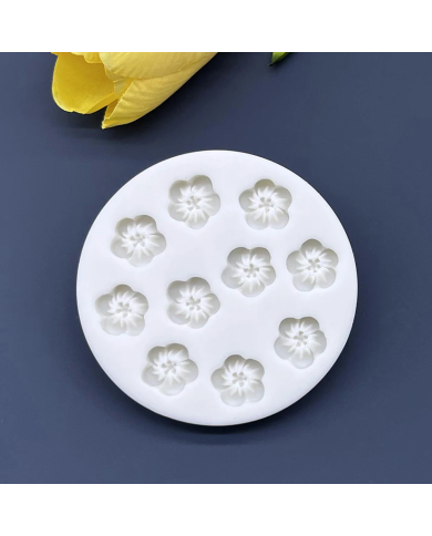 Mini Çiçek Silikon Reçine Epoksi Silikon Kalıbı - Kod:1132