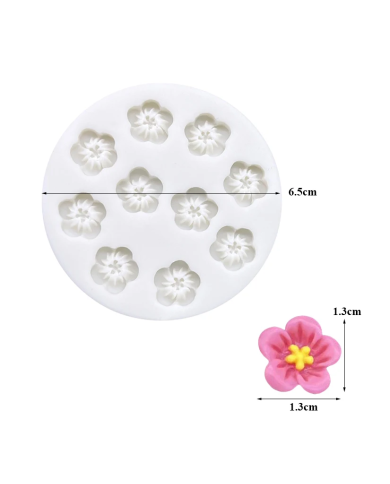 Mini Çiçek Silikon Reçine Epoksi Silikon Kalıbı - Kod:1132
