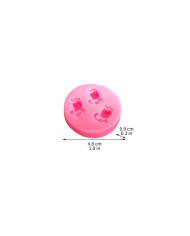 3 Küçük Lale Silikon Kalıp - Hobi Silikon Kalıbı -Kod:1133