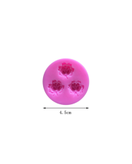 3D Gül Çiçek Desenli Silikon Kalıp - Hobi Silikon Kalıbı