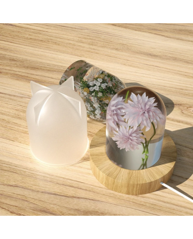 Abajur Epoksi ve Mum Kalıbı - Hobi Silikon Kalıbı -Kod:1148