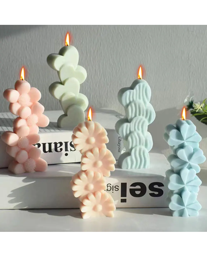 Sevgililer Günü Modeli Mum Hobi Silikon Kalıbı