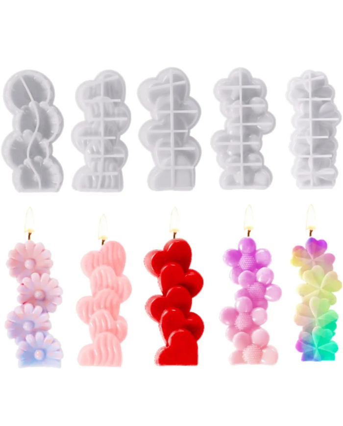 Sevgililer Günü Modeli Mum Hobi Silikon Kalıbı