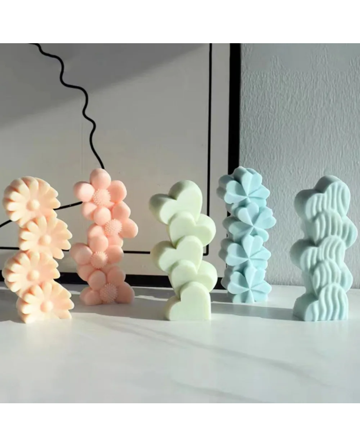 Sevgililer Günü Modeli Mum Hobi Silikon Kalıbı