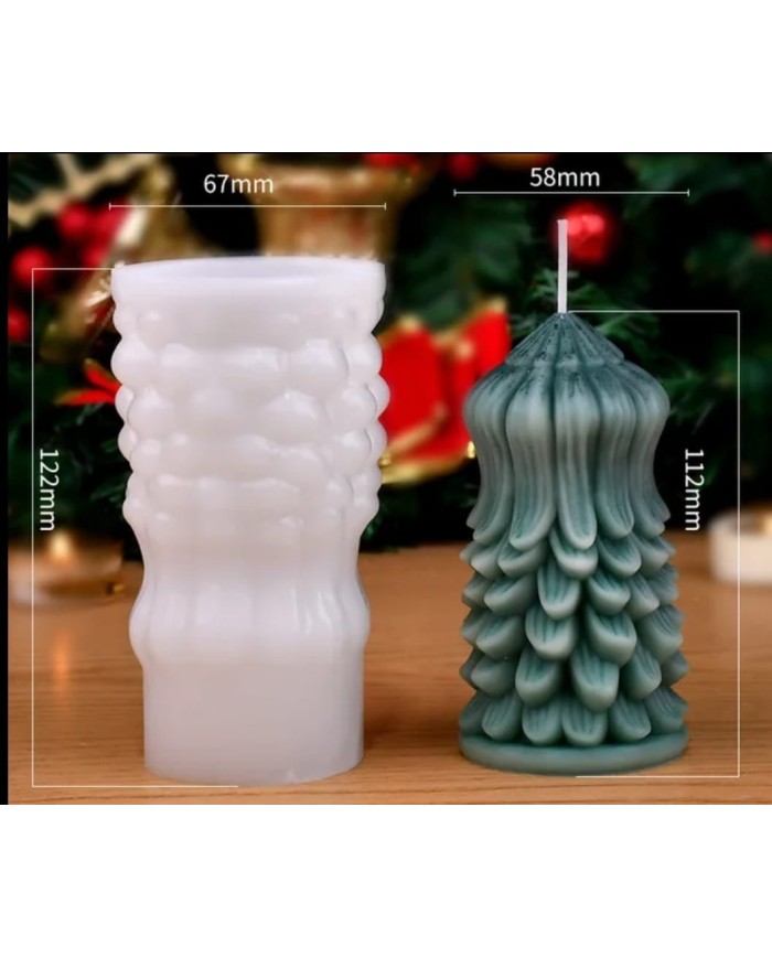 Heykel Desen Silindir Mum Kalıbı