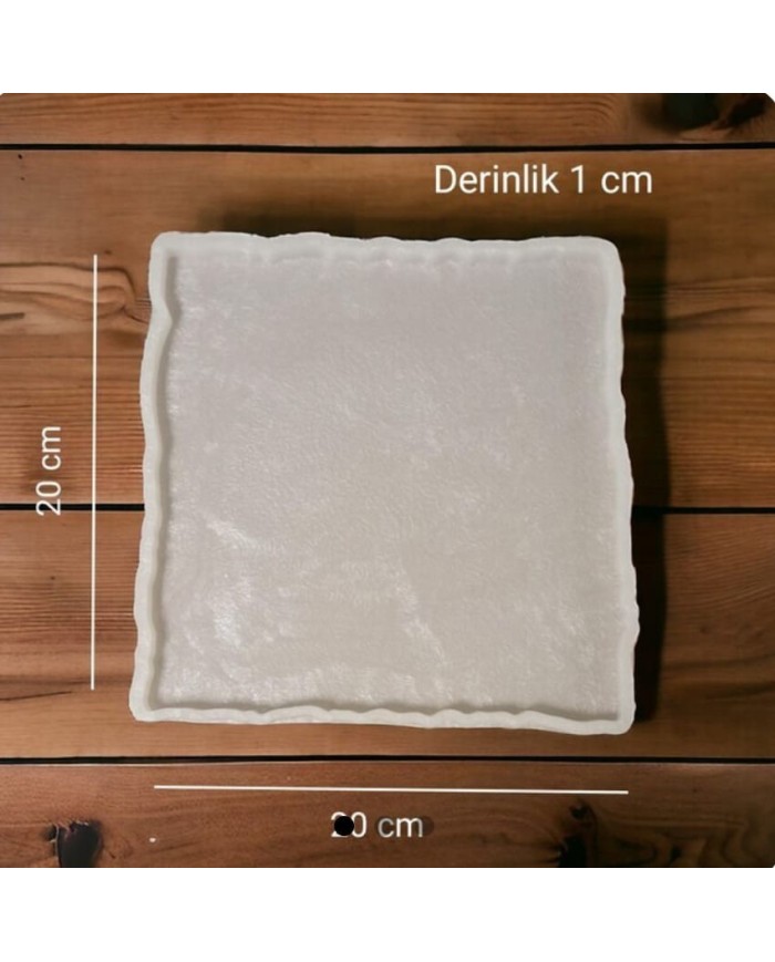 20x20 Tırtıklı Kare Silikon Epoksi Reçine Kalıbı