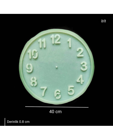 Türkçe Rakamlı 40 Cm Saat Kalıbı - Hobi Silikon Kalıbı Türkçe Rakamlı 40 Cm Saat Kalıbı - Hobi Silikon Kalıbı