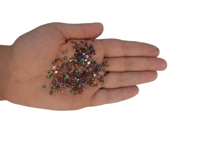 Epoksi Süsleme Glitter Pul Altıgen Kahverengi-5 gr