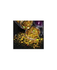 Epoksi Süsleme Glitter Pul Kare Holografik Gold - 5 gr