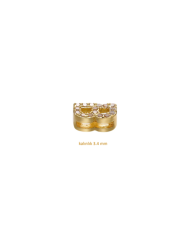 Altın Renk Taşlı Harf - W Harfi -1 Adet