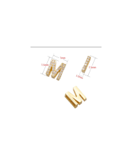 Altın Renk Taşlı Harf - W Harfi -1 Adet