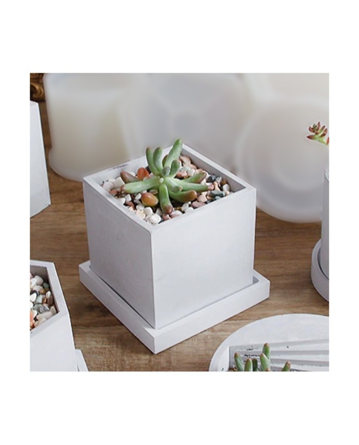 Reçine Epoksi,Mum,Beton ve Sabun Kalıbı Bardak Altı Kare - Kod: