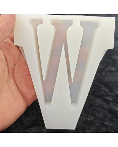 W Harfi Epoksi Beton Mum Kalıp - L Boy