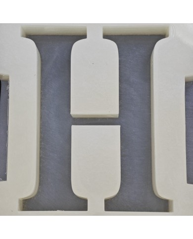 H Harfi Epoksi Beton Mum Kalı