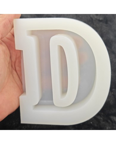 D Harfi Epoksi Beton Mum Kalıp