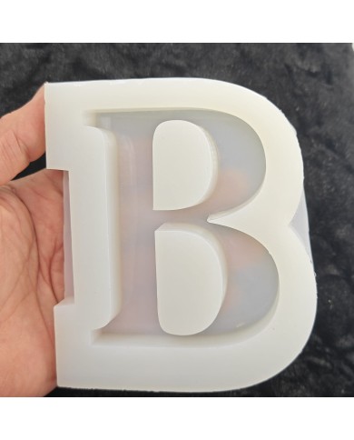 B Harfi Epoksi Beton Mum Kalıp - L Boy