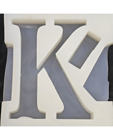 K Harfi Epoksi Beton Mum Kalıp