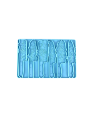 Bıçak ve Çiçek Şekilli Reçine Epoksi Hobi Silikon Kalıp - Kod: