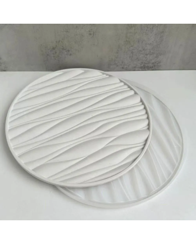 Büyük Daire Tepsi Reçine Epoksi Kalıp - 300mm - Kod:1111