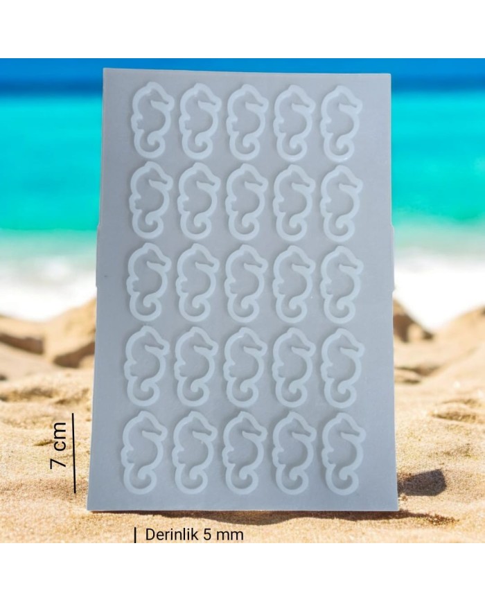 Deniz Atı Modeli - Magnet Anahtarlık Epoksi ve Beton Kalıbı (