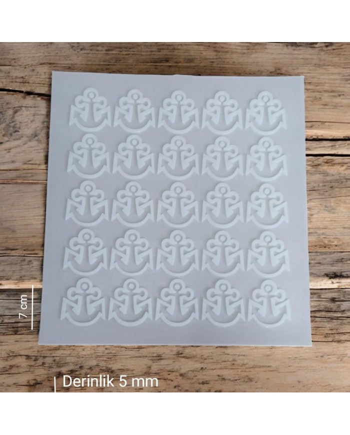 Çapa Modeli - Magnet Epoksi Beton Silikon Kalıp ( 25'li )