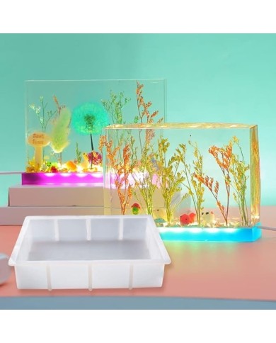 Dekoratif Silikon Kalıp Epoksi Döküm Kalıbı-Dikdörtgen -Kod:1043