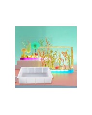 Dekoratif Silikon Kalıp Epoksi Döküm Kalıbı-Dikdörtgen -Kod:1043