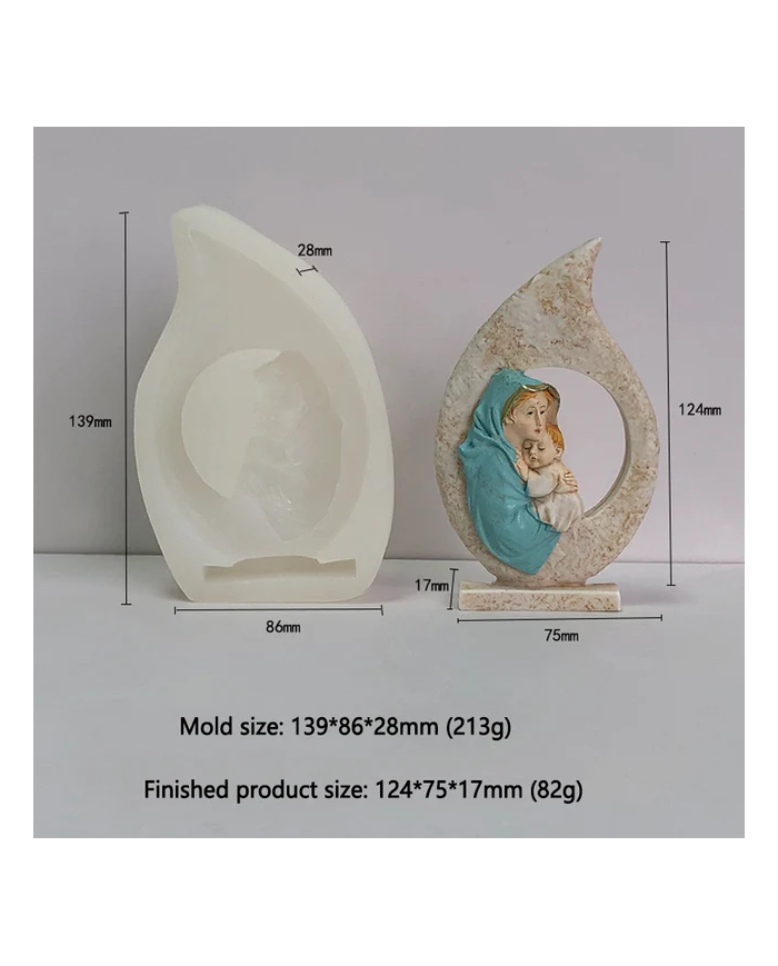 Katolik Aile Mum Kalıbı - Hobi Silikon Kalıbı