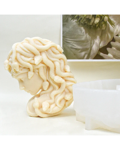 Medusa Şekli Mum Hobi Silikon Kalıbı - Kod:1172