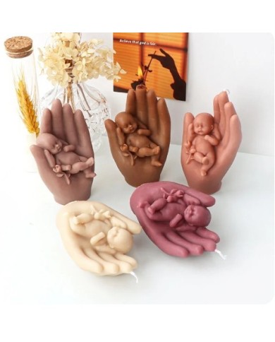 Melek Bebek Şekli - Reçine Epoksi Hobi Silikon Mum Kalıbı