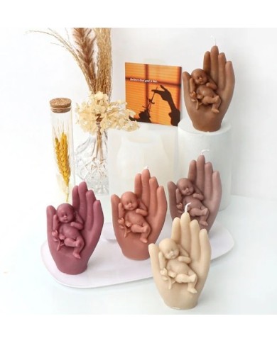 Melek Bebek Şekli - Reçine Epoksi Hobi Silikon Mum Kalıbı