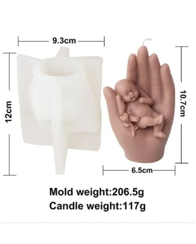 Melek Bebek Şekli - Reçine Epoksi Hobi Silikon Mum Kalıbı